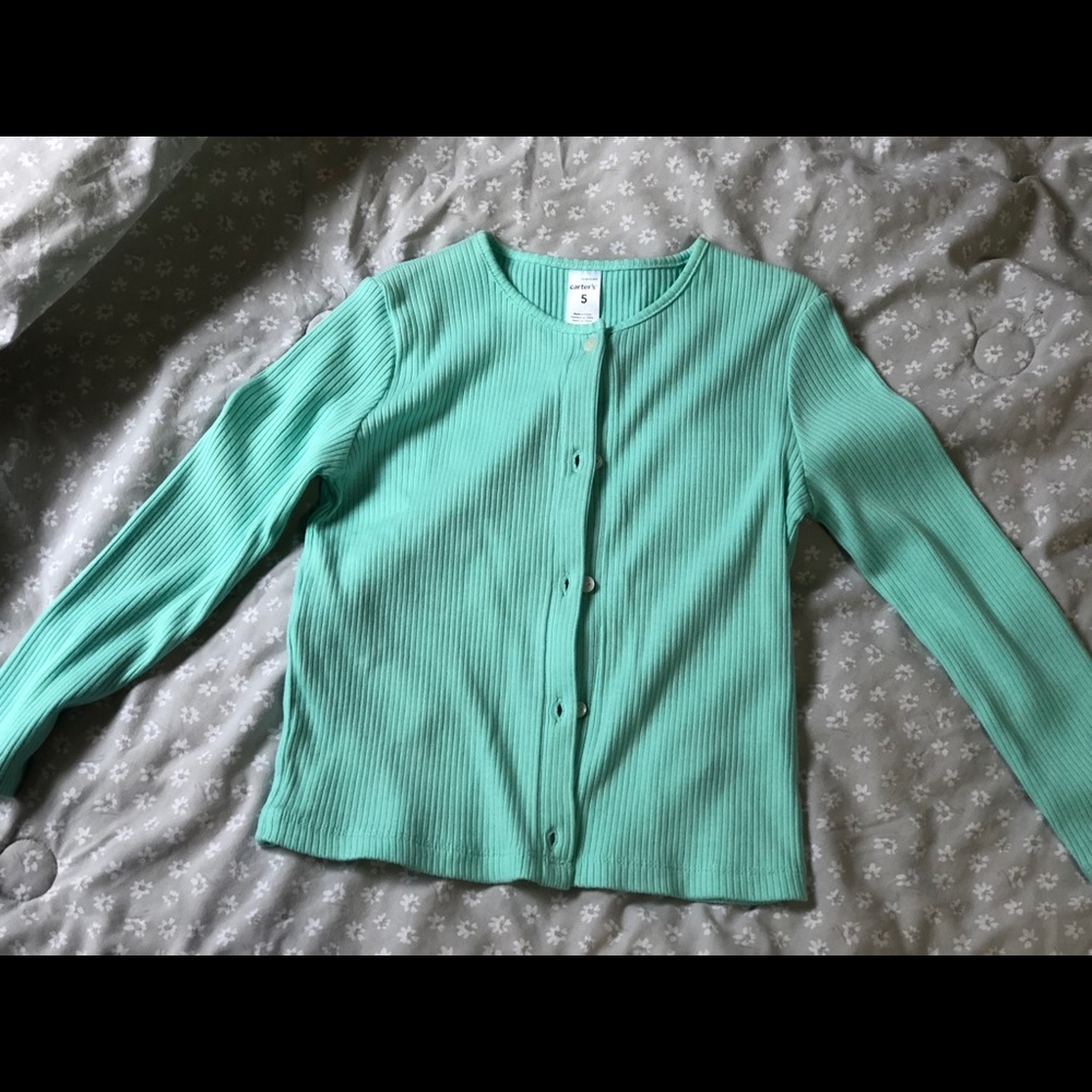Girls Turquoise Cardigan